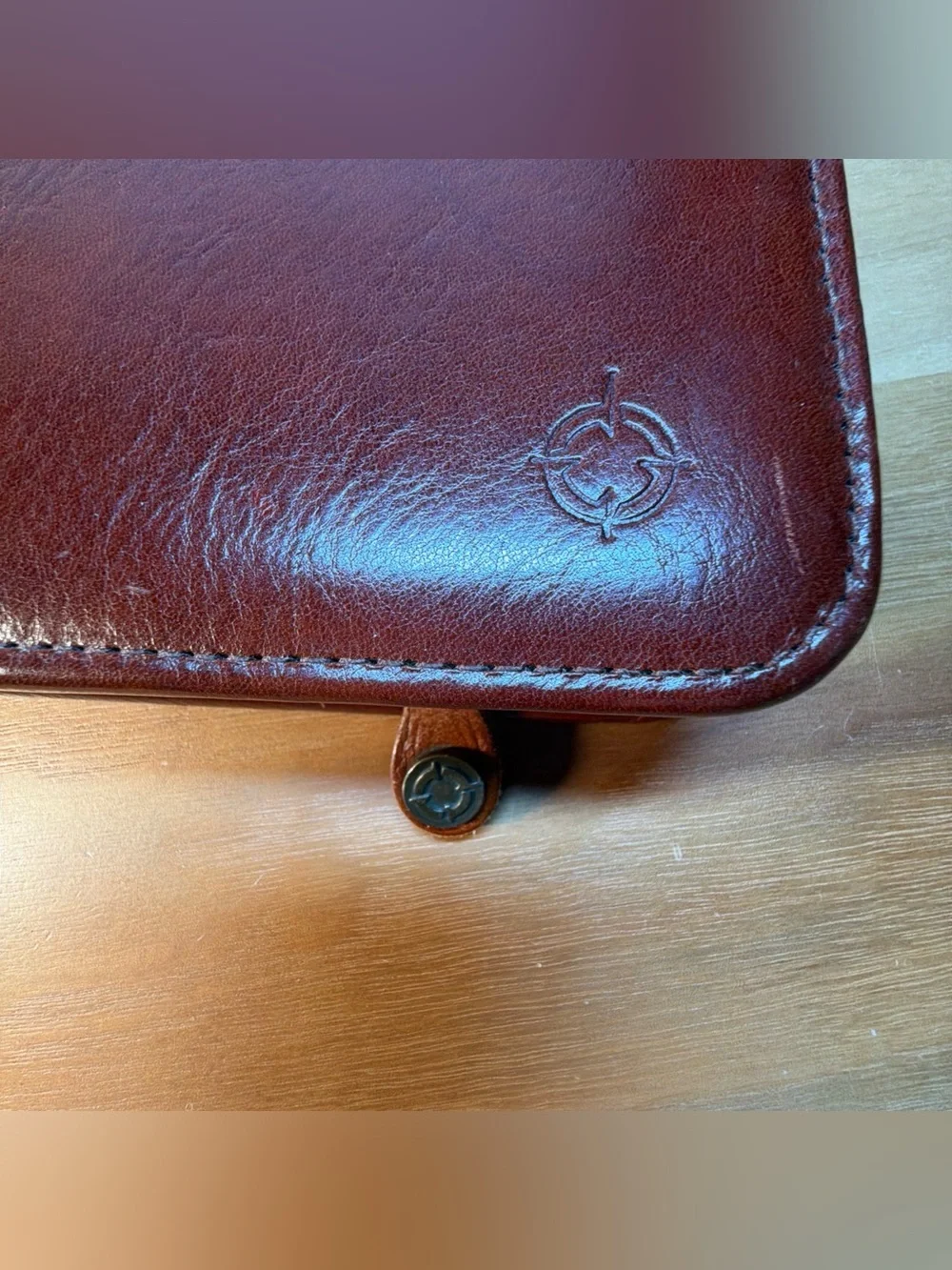 VTG 1999 FRANKLIN COVEY Full Grain Leather 7-Ring Planner Binder ORGANIZER  USA